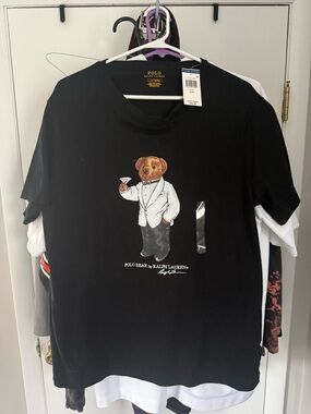 Polo by Ralph Lauren Black Polo Bear Tuxedo Graphic Tee